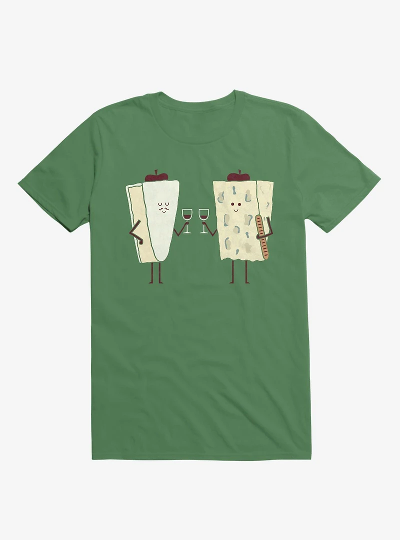 Frencheeses Cheeses Drinking Wine Irish Green T-Shirt