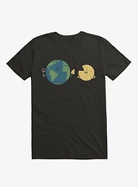 Earth Mmmoon Cheese Black T-Shirt