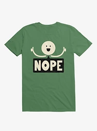 Thumbs Up Face Nope Sign Irish Green T-Shirt