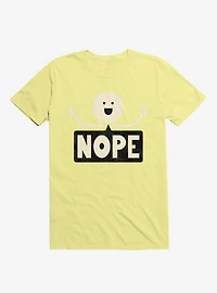 Thumbs Up Face Nope Sign Corn Silk Yellow T-Shirt