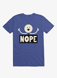 Thumbs Up Face Nope Sign Royal Blue T-Shirt