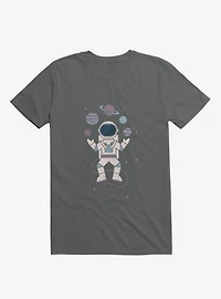 Astronaut Space Juggler Charcoal Grey T-Shirt