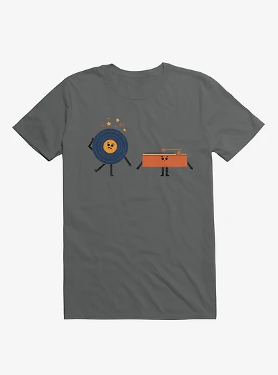 Dizzy Record With Player Charcoal Grey T-Shirt