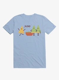 Aliens! Chip Guacamole Dip Light Blue T-Shirt