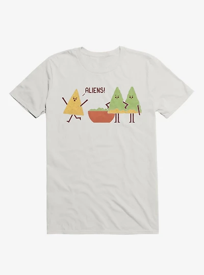 Aliens! Chip Guacamole Dip White T-Shirt