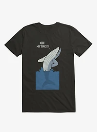 Bad Back Whale Oh! My Back! Black T-Shirt