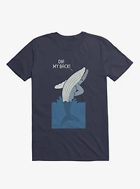 Bad Back Whale Oh! My Back! Navy Blue T-Shirt
