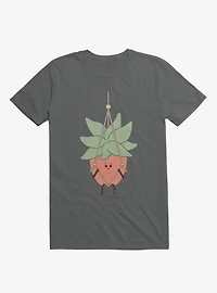 Hang There House Plant Charcoal Grey T-Shirt