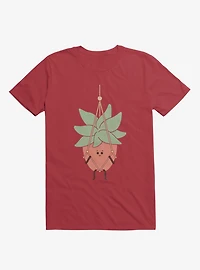 Hang There House Plant Red T-Shirt