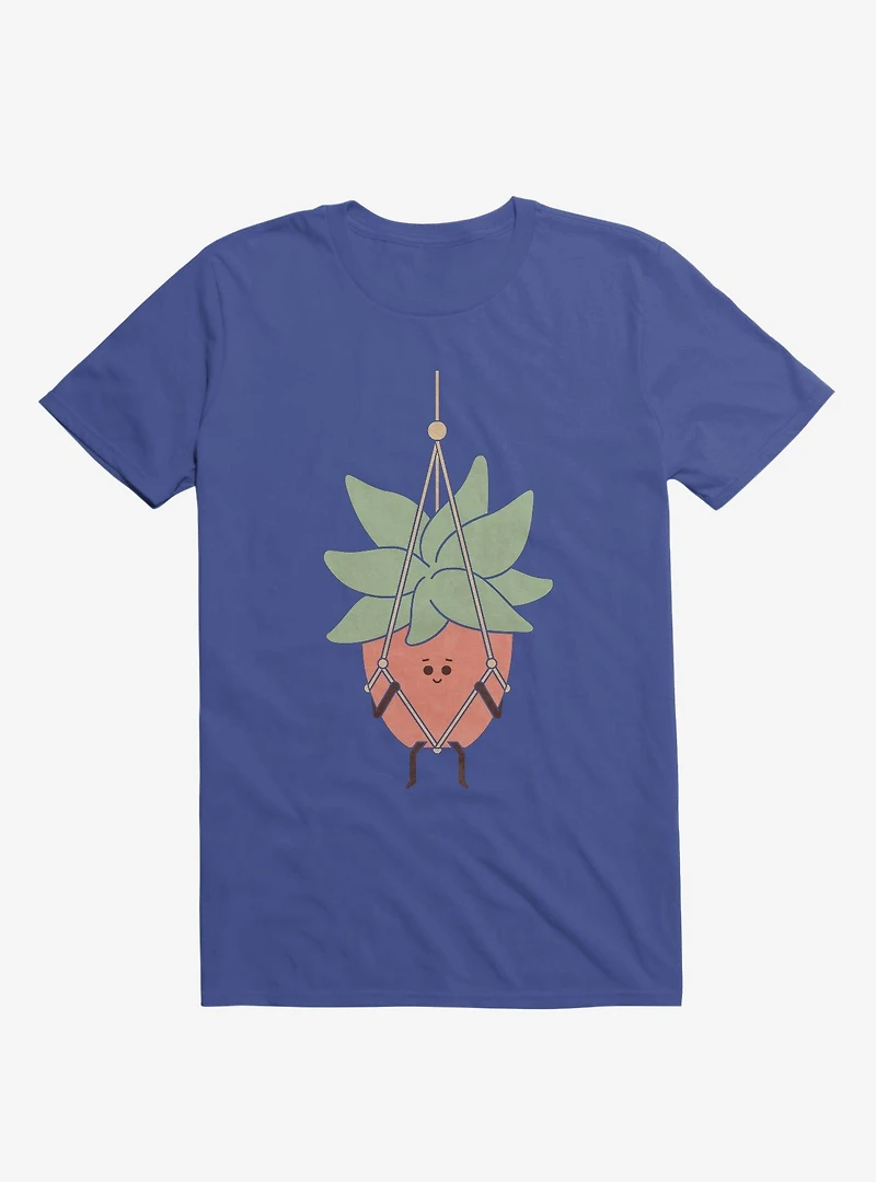 Hang There House Plant Royal Blue T-Shirt