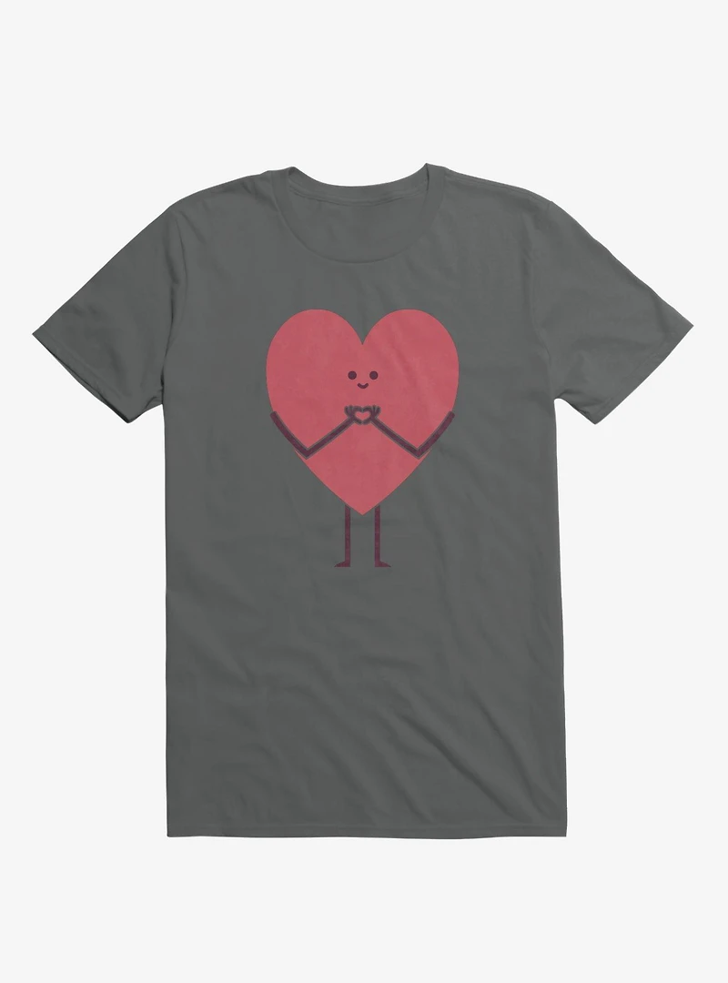 Heart Making Hands Charcoal Grey T-Shirt