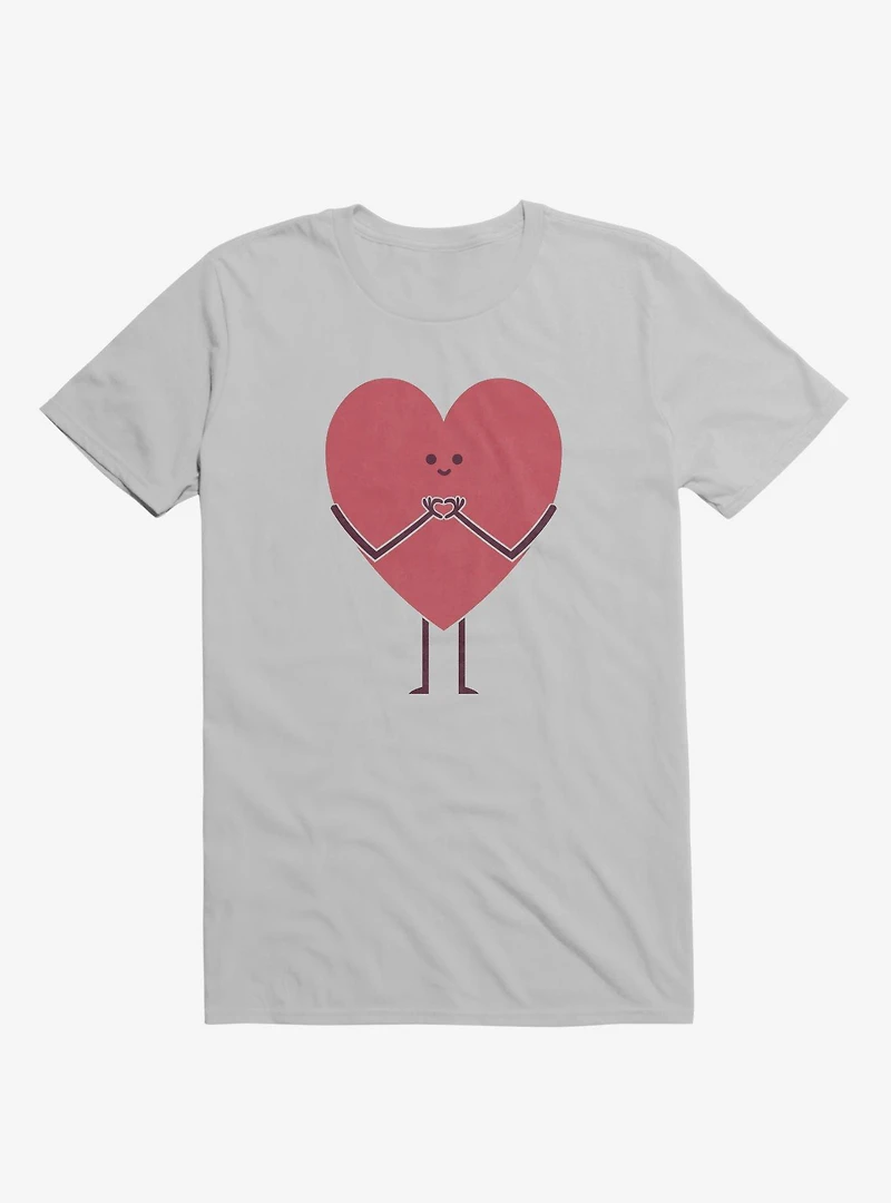 Heart Making Hands Ice Grey T-Shirt