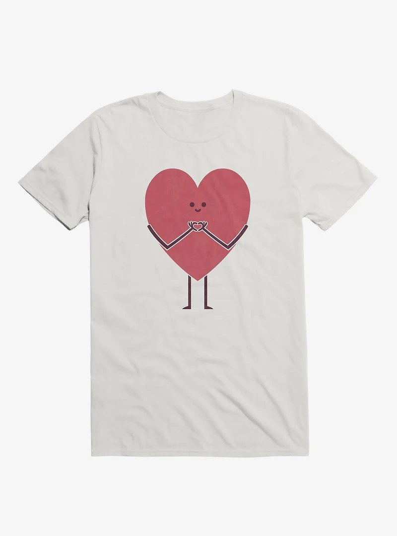 Heart Making Hands White T-Shirt