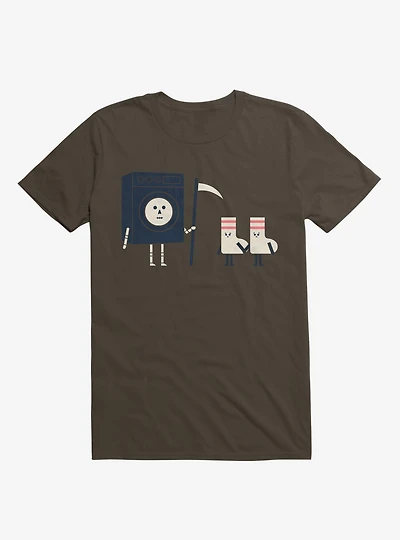 Grim Washer Vs. Socks Brown T-Shirt