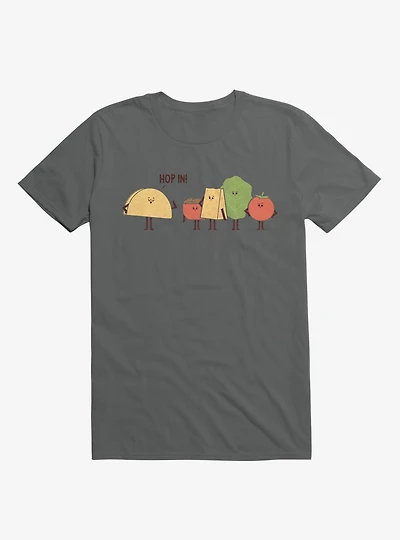 Taco Hop In! Fixings Charcoal Grey T-Shirt