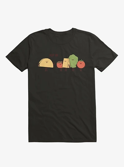 Taco Hop In! Fixings Black T-Shirt