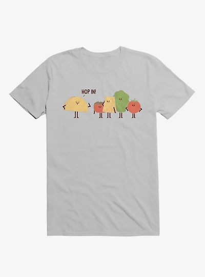 Taco Hop In! Fixings Ice Grey T-Shirt