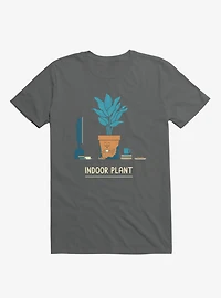 Indoor Comfy Plant Charcoal Grey T-Shirt