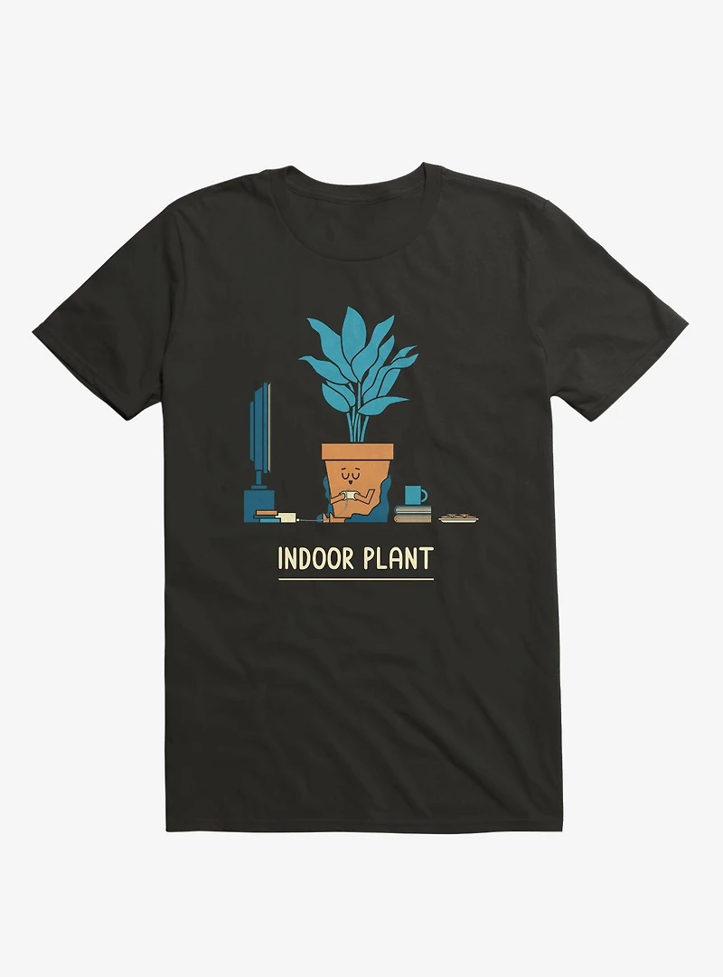 Indoor Comfy Plant Black T-Shirt