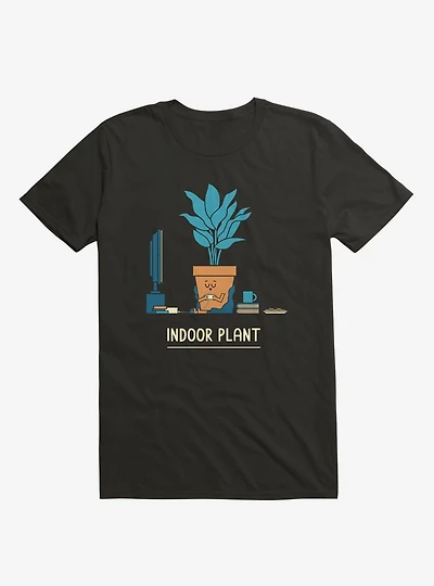 Indoor Comfy Plant Black T-Shirt