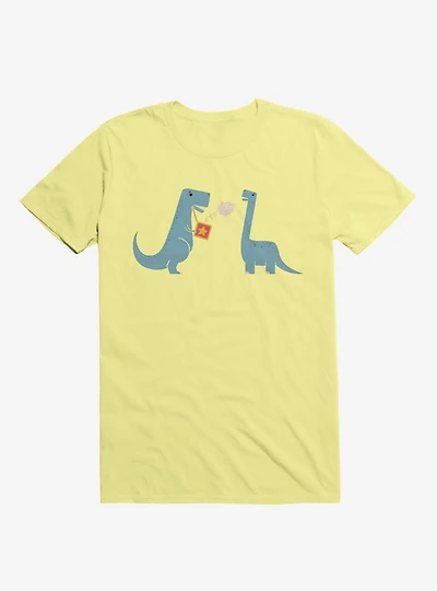 Meteor Jack The Box Dinosaurs Corn Silk Yellow T-Shirt