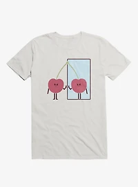 Love Yourself Cherry Looking Mirror White T-Shirt