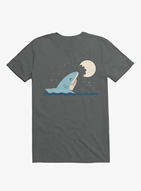 Shark Moon Bite Charcoal Grey T-Shirt