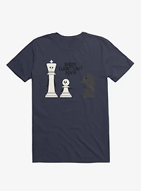 Daddy, I Want That Pony! Chess Pieces Navy Blue T-Shirt