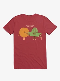 Squeeze Juicer Squeezing Orange Red T-Shirt