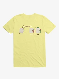 Turn Back Marshmallow Warning Corn Silk Yellow T-Shirt