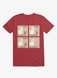 Purrhaps... Mischievous Cat Red T-Shirt