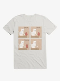 Purrhaps... Mischievous Cat White T-Shirt