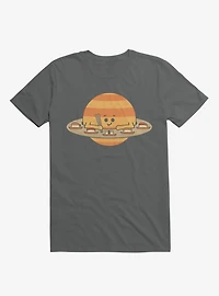 Saturn Eating Sushi Charcoal Grey T-Shirt