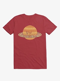 Saturn Eating Sushi Red T-Shirt