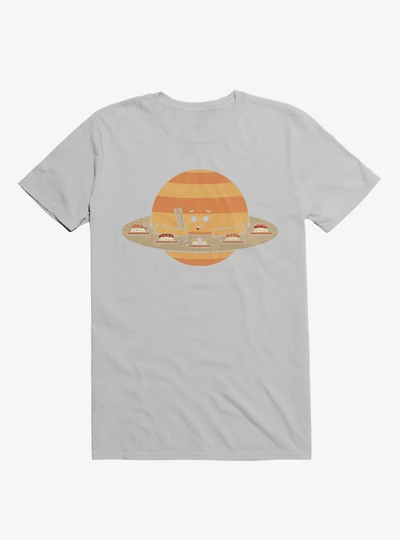 Saturn Eating Sushi Ice Grey T-Shirt