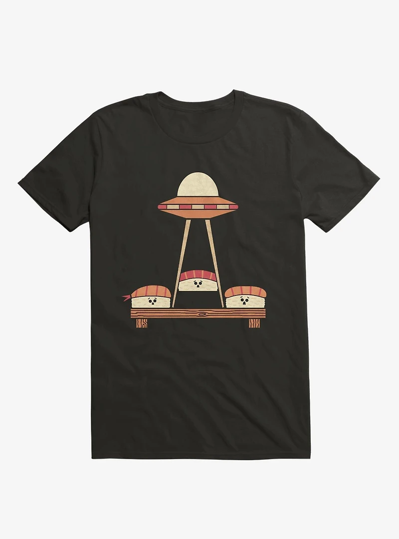 The Sushi Abduction Black T-Shirt