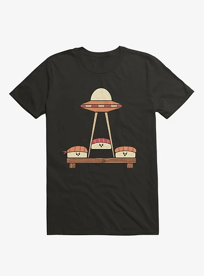 The Sushi Abduction Black T-Shirt