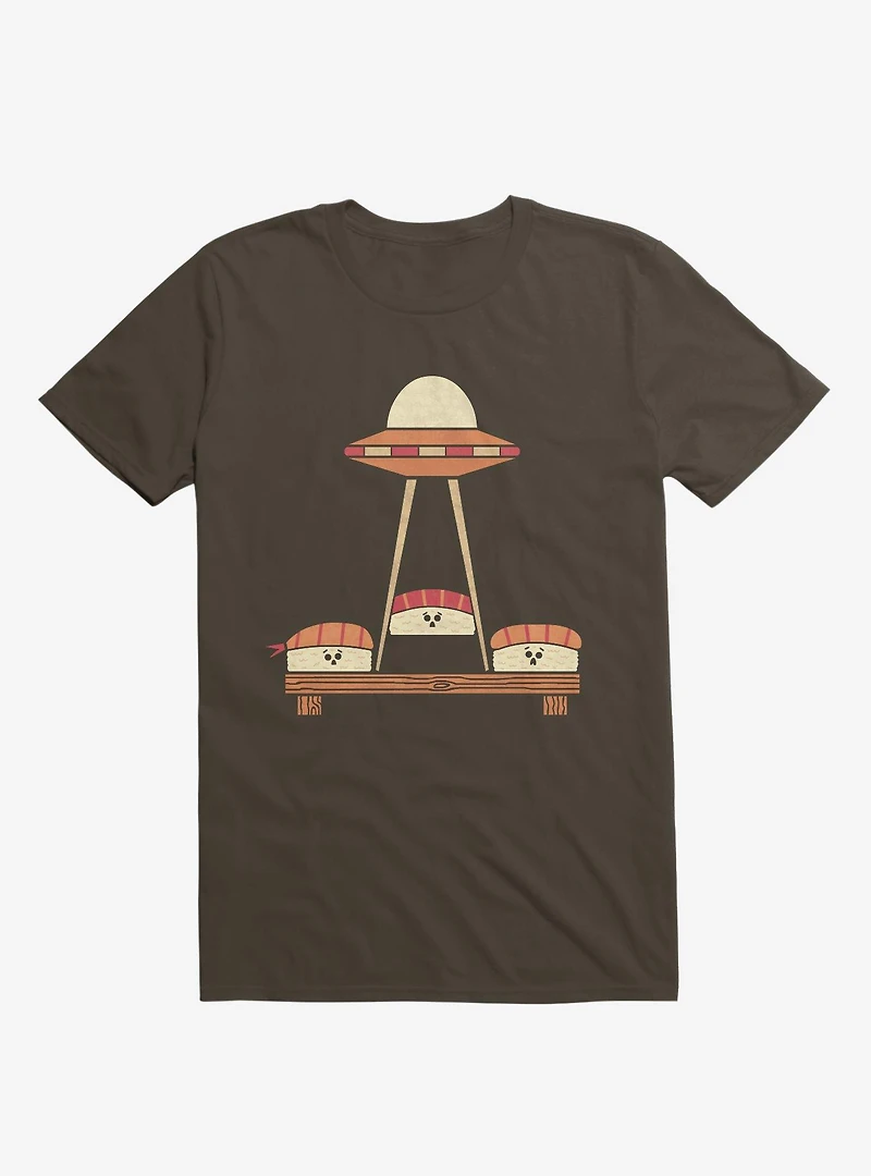 The Sushi Abduction Brown T-Shirt