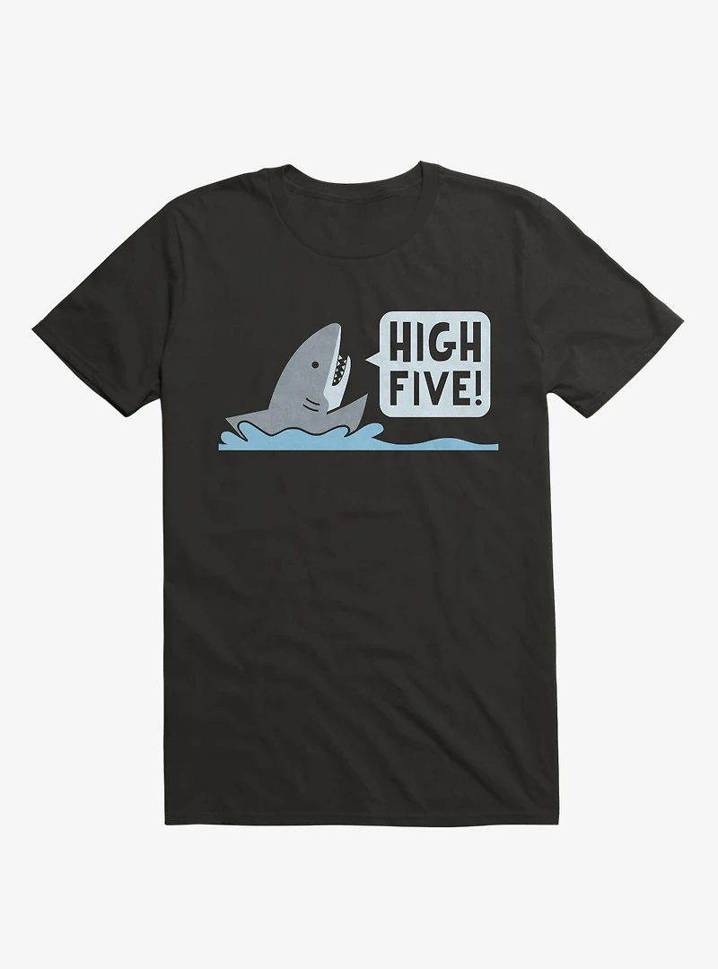Shark High Five Black T-Shirt