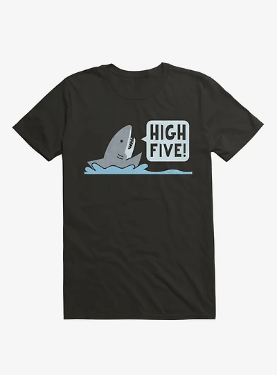 Shark High Five Black T-Shirt