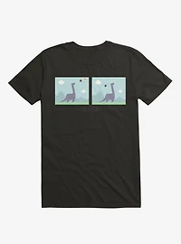 Dinosaur Meh-Teor Black T-Shirt