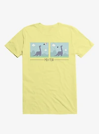 Dinosaur Meh-Teor Corn Silk Yellow T-Shirt