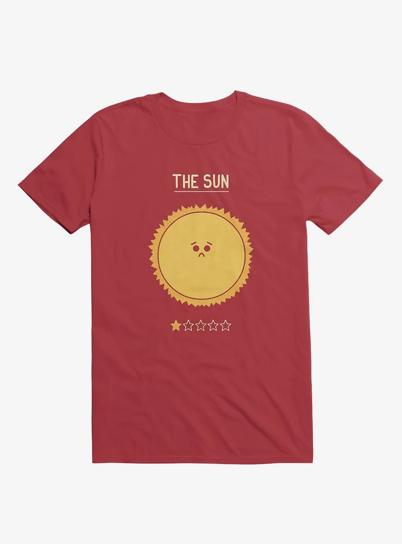 The Sun One Star Rating Red T-Shirt