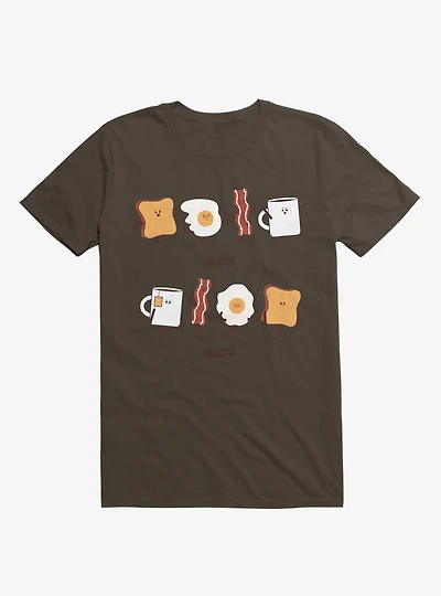 Opposites Breakfast Breakslow Brown T-Shirt