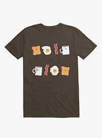 Opposites Breakfast Breakslow Brown T-Shirt