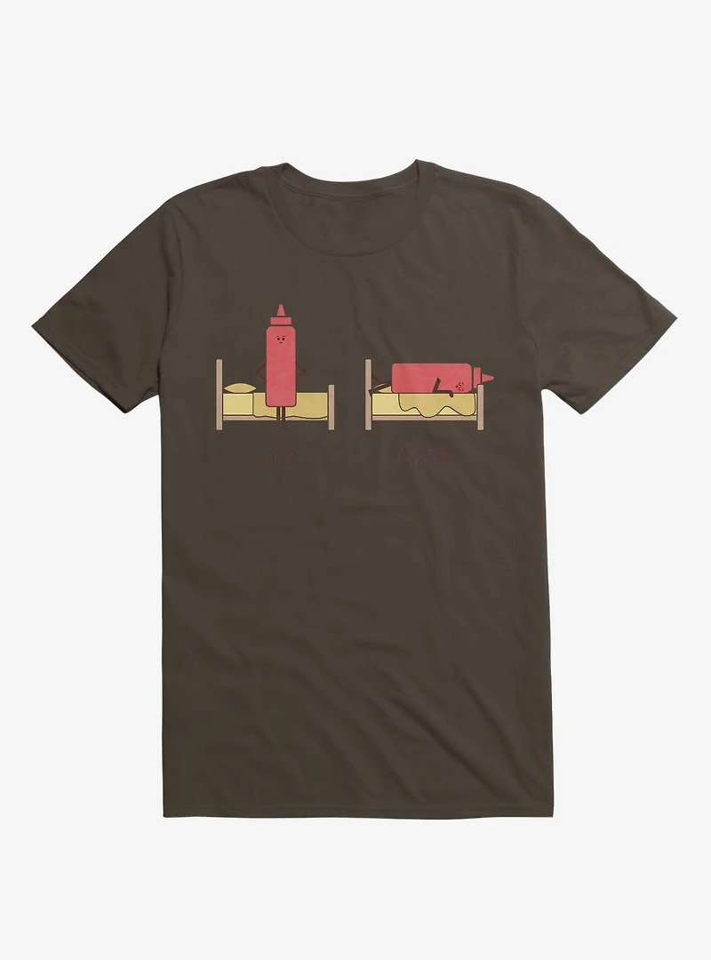 Opposites Ketchup Ketchdown Brown T-Shirt
