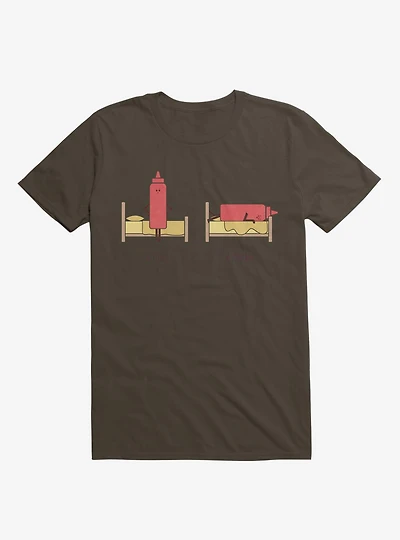 Opposites Ketchup Ketchdown Brown T-Shirt