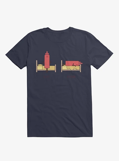 Opposites Ketchup Ketchdown Navy Blue T-Shirt