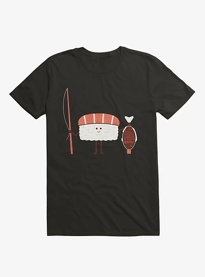 Sushi Catch Of The Day Black T-Shirt