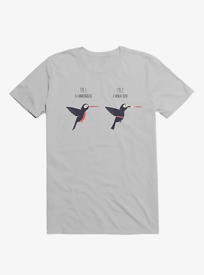 Know Your Birds A Hummingbird Or Ninja Bird Ice Grey T-Shirt